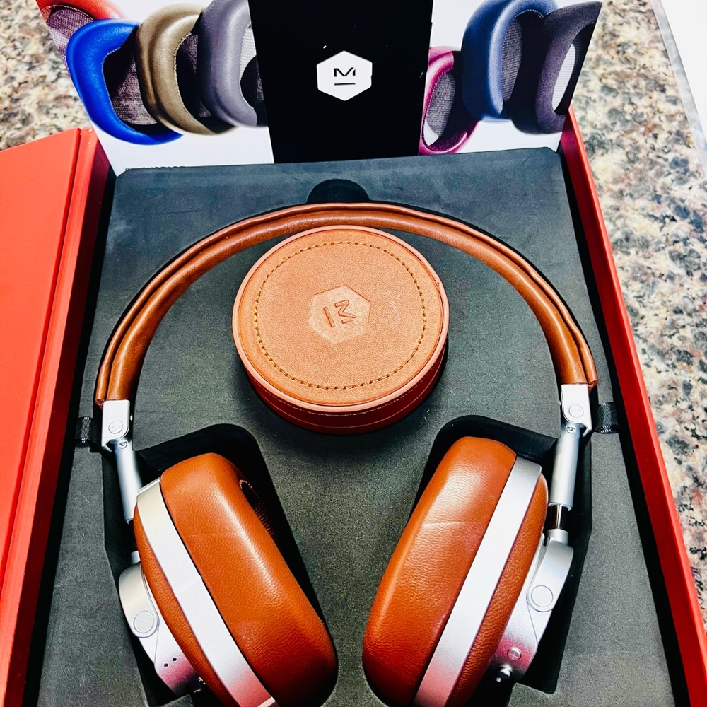 Brown and Silver Master Dynamic Bluetooth Headphones